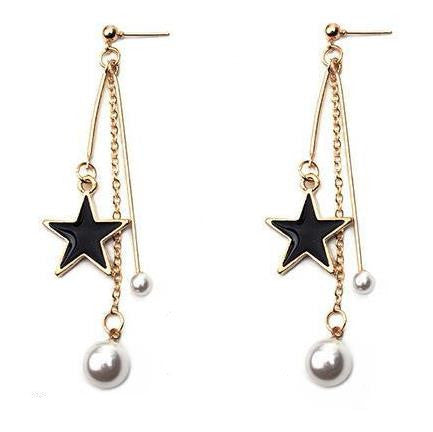 Fashion Personalized Long Pearl Tassel Earrings
