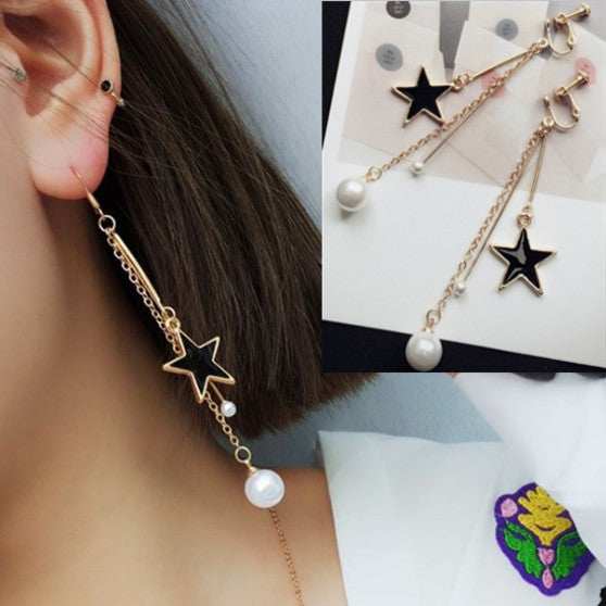 Fashion Personalized Long Pearl Tassel Earrings