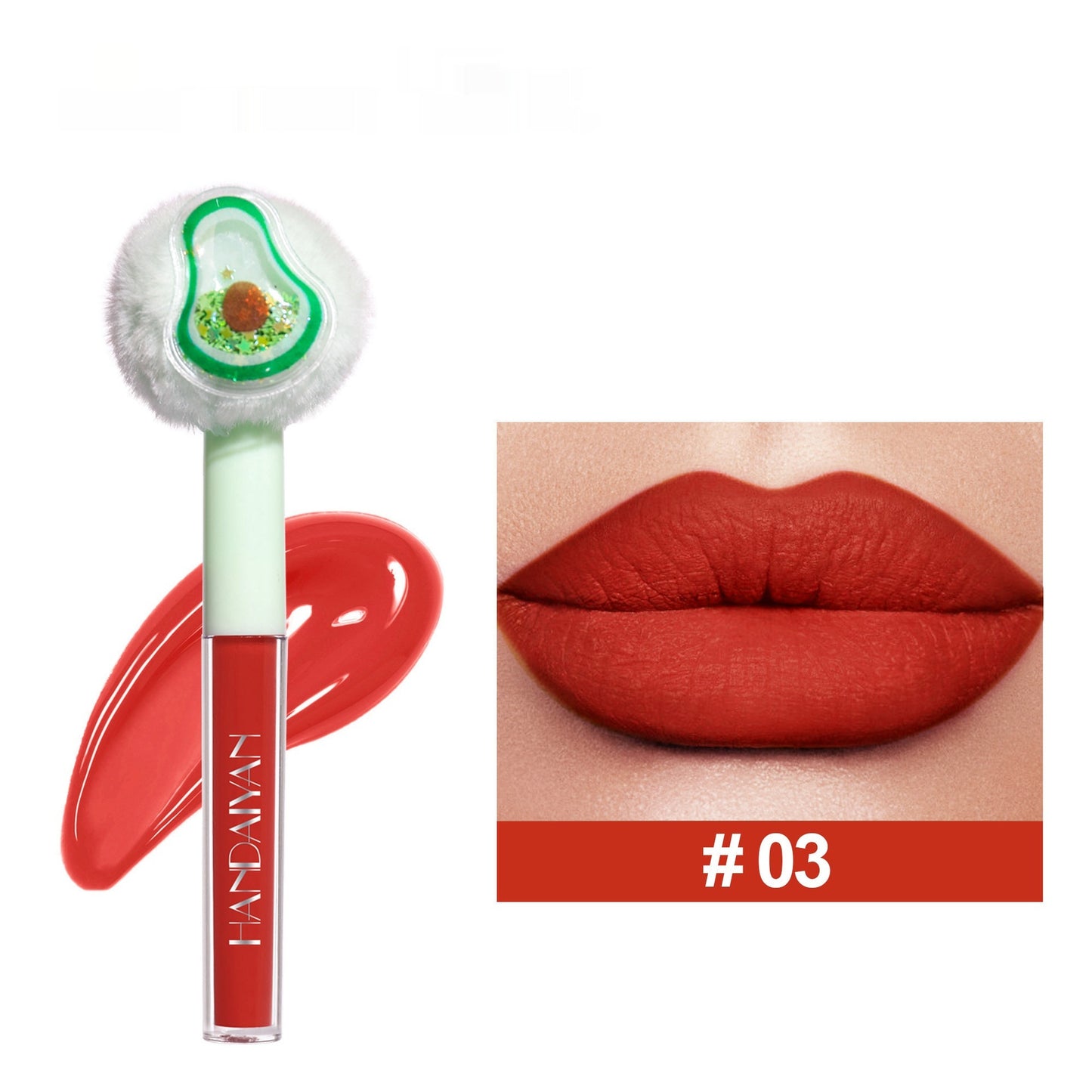 Lip Gloss No Stain On Cup Lipstick Fruit Plush Head