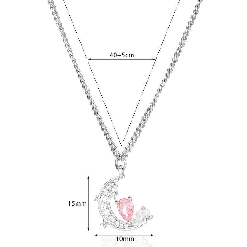 Moon And Star Pendant MOON DREAM Light Luxury Clavicle Chain
