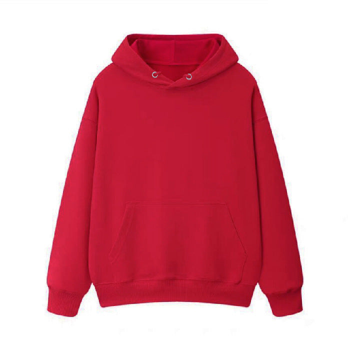 Combed Cotton Terry Hooded Sweater Solid Color Casual Men And Women Couple Style